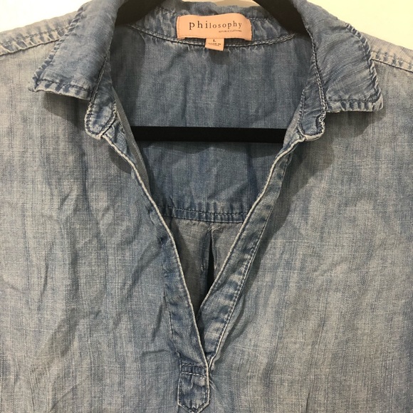 Philosophy Tunic Top Dress Denim Color L - Picture 6 of 13